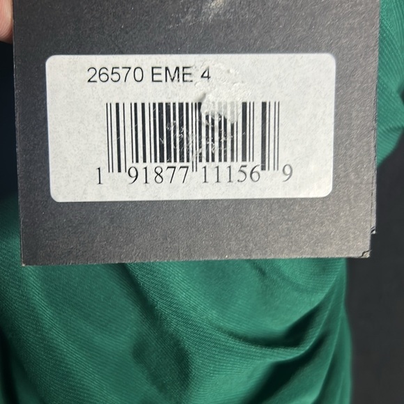 IEENA FOR MAC DUGGAL 26570 NWT Ruched Jersey Drop Shoulder Foldover Gown - Picture 9 of 9